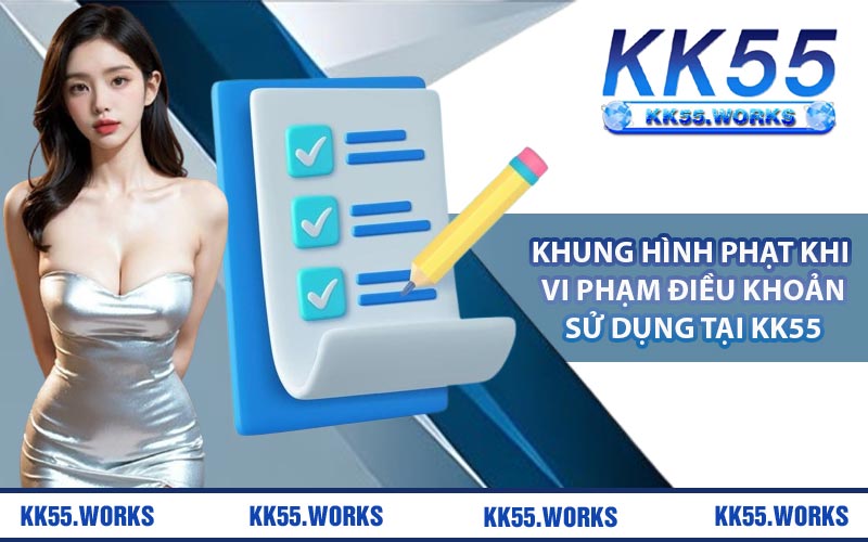Khung hình phạt khi vi phạm điều khoản sử dụng tại KK55